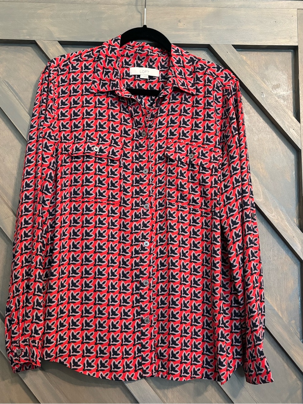 LOFT Geometric Patterned Blouse